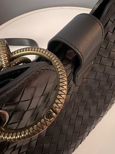 Beautiful woven leather crossbody bag