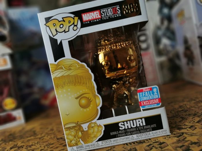 Shuri Gold Chrome ! 2018 Fall Exclusive Convention ! Limited Edition ! Funko POP Vinyl Figure ! Black Panther !