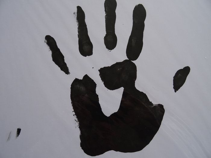 Art on vinyl sleeve by David Shrigley (Painting not print)