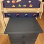 Painted wooden bedside locker + kids wall shelf, bundle Image 5