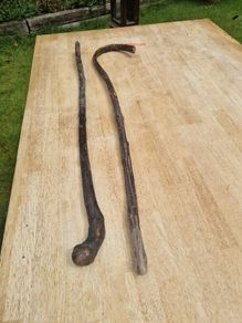 Handmade hardwood walking sticks