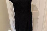 Selected Femme Black Lace Fully Lined Dress - Size 12