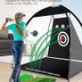 10x7ft Golf Practice Net for Backyard Driving with Triple Turf Mat 10 Practice Balls Image 4