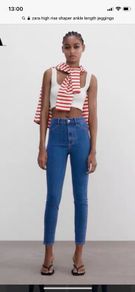 Zara mid wash super elastic hi-rise shaper ankle length jeggings jeans