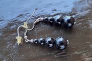 Silver Onix earrings Handmade