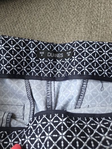 Navy geometric ladies trousers uk8 bnwot