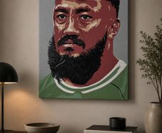 Bundee Aki IRFU Ireland rugby World Cup original portrait painting Connacht