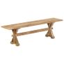Hall Bench 160x35x45 cm Solid Mango Wood Image 2