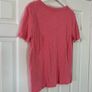 Pink Short Sleeve V Neck T-Shirt Image 9