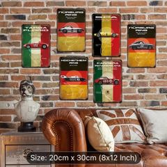 Collection vintage racing themed tin signs free postage
