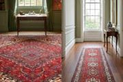 Classic Persian Heriz Carpet and Runner Hand Knotted Rug Runner Carpet