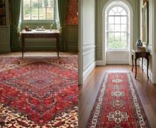Classic Persian Heriz Carpet and Runner Hand Knotted Rug Runner Carpet