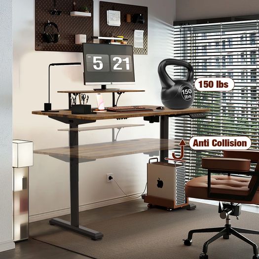 New & Unopened Electric Standing Desk With Monitor Stand & Memory Smart Pannel