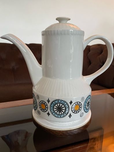 Vintage Kathie Winkle Renaissance Coffee Pot Staffordshire Ironstone England