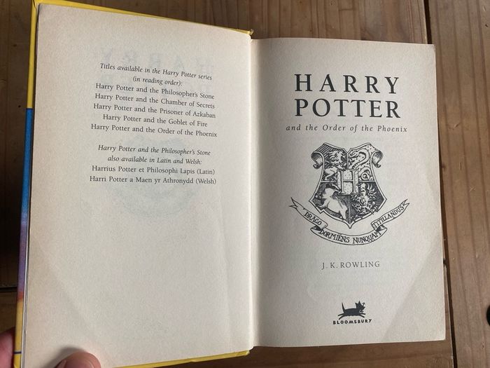 Harry Potter and The Order of the Phoenix First edition 2003
