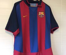 FC Barcelona Jersey. Official Nike Mens Home Jersey Season 2003-2004. Original From The Time. Not A Modern Day Remake.