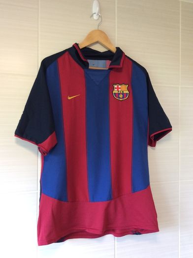 FC Barcelona Jersey. Official Nike Mens Home Jersey Season 2003-2004. Original From The Time. Not A Modern Day Remake.