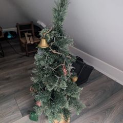 2 small Christmas trees