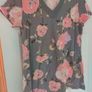 Gina Benotti V-neck grey floral long line top size UK16/18 EU44/46 Postage included Image 3