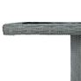 Garden Table Light Grey Poly Rattan and Tempered Glass Image 5
