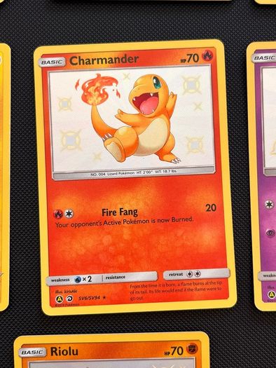 Pokemon Shiny Vault Set 7 Cards Charmander Riolu Ralts Sobble Shining Fates SV122 NM