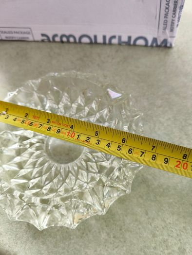 Vintage Crystal Ashtray Trinket Bowl Candy Dish
