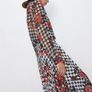 Zara blouse top printed floral houndstooth rose bow tie S Image 7