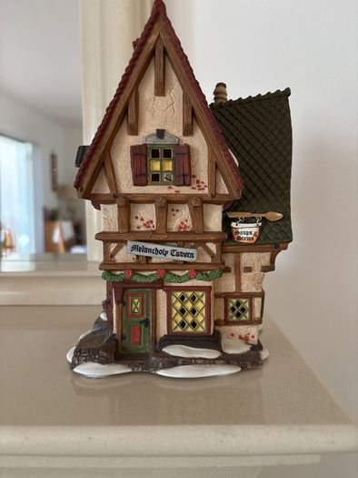 Heritage Village - The Melancholy Tavern - Handpainted Porcelain