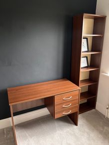 Office desk and Bookshelf
