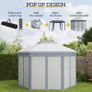 3 x 4m Gazebo with Curtains Metal Frame Water and UV-resistant Image 3