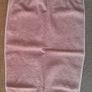 Medium cotton towel - pale pink with floral design Image 4