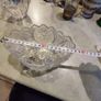 Vintage Bohemian Czech Crystal  Footed Bowl Hand Cut Queen Lace 24% Lead Glass. Image 7