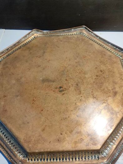 Gentleman's Library British Raj Octagonal Brass Tray