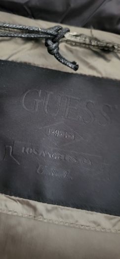 GUESS L.A. khaki full length puffer coat Sz XL (Fit 14-18UK) - Bnwt Rrp 249