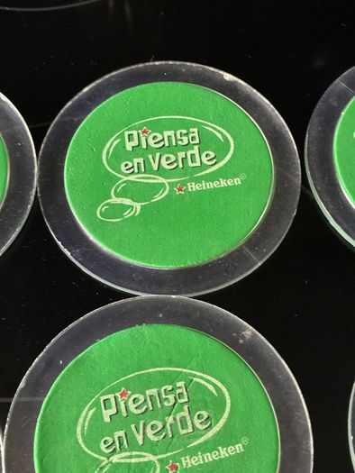 Think Green Heineken Coasters