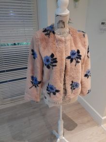 ladies zara faux fur jacket