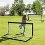 Set of 2 Football Goal Net 6 x 3 ft Foldable Outdoor Sport Training Teens Adults Soccer with Carrying Bag Black Image 2