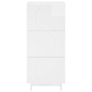 vidaXL High Gloss White 3-Drawer Sideboard Image 5