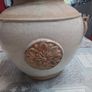 Large Pottery Crackle Floor Vase Image 4