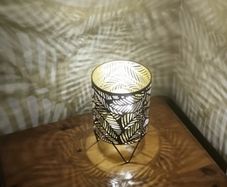 Boho LED Standing Lamp / Lantern with a Golden Glow - ideal bedside light - also great for a garden party or a camping trip