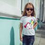 Cute Unicorns Printed Girls T-shirt Tee Top Shirt Birthday Girl Tee Unicorn Tshirt Image 3