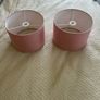 2 dusty rose coloured designer linen shades. Image 2