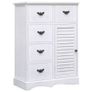 Sideboard with 10 Drawers White 113x30x79 cm Wood Image 8