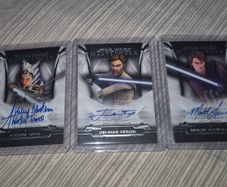 Topps Star Wars Masterwork Ashley Eckstein, Matt Lanter, James A.t. -auto Set