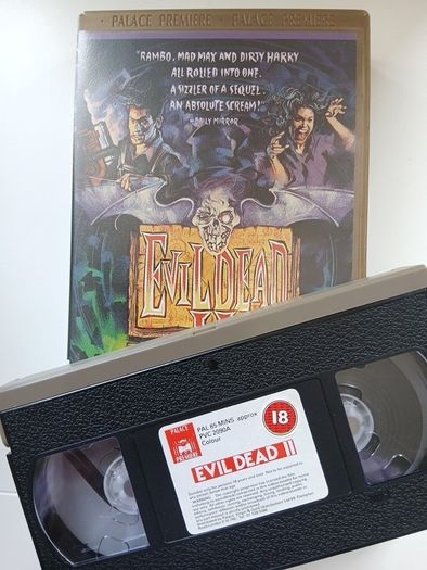 Evil Dead 2 Kiss Your Nerves Goodbye Film On Large Box Rental Version (Not Ex Rental)