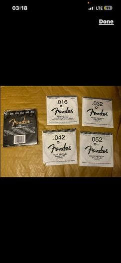 Fender Acoustic Guitar Strings Bronze ball end