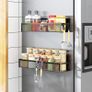 Magnetic Spice Rack for Refrigerator, 2 Pack Magnetic Shelf, Fridge Magnet Organizer with Moveable 4 Hooks, Magnet Fridge Shelf for Kitchen Organization and Storage (2 Pack) Image 8