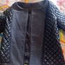 ladies jacket. Padded design. Black with grey material. Size small Image 3
