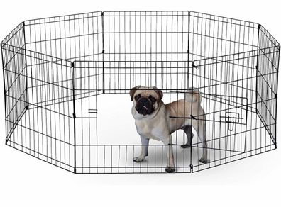 61cm 8 Panel Playpen Suitable for Dogs/Puppies/Cats & Rabbits foldable ideal for Indoor/Outdoor use puppy play pen (MULTIPLE COLOURS)