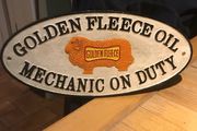 Golden Fleece cast iron sign